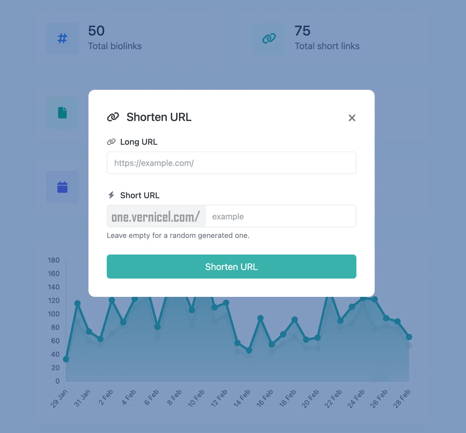 Screenshot of the app short URL editing page